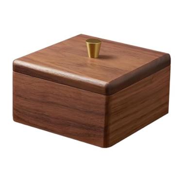 Imagem de MotiveTech Porta Palitos de Madeira para Guardar Joias, Caixa de Joias Rústica de Madeira para Arte, Maquiagem, Artesanato, Anéis