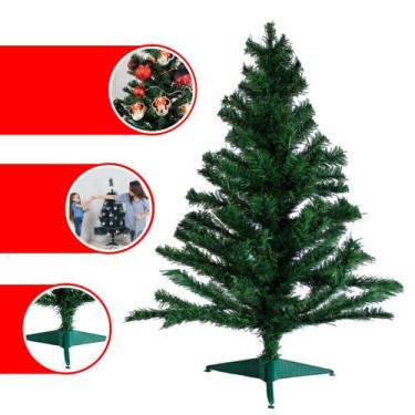Imagem de Árvore Natal Barata e Pequena Verde Cheia Com 90cm E 100 Galhos - Fant