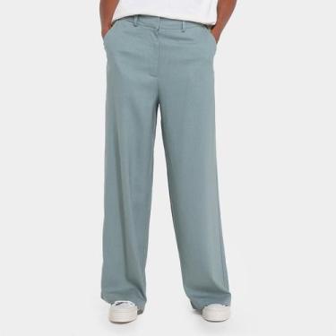 Imagem de Calça Hering Alfaiataria Reta Feminina, Verde, 38