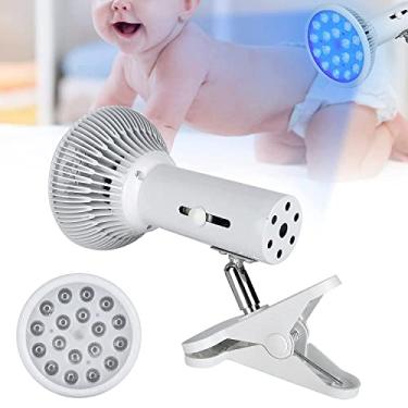 Imagem de Lâmpada azul portátil para remoção de cicatrizes de icterícia para recém-nascidos para icterícia física, máquina de cuidados com a pele com 18 peças de dispositivos de lascas de luz LED para todos os