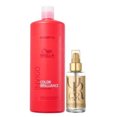 Imagem de Kit Wella Professionals Invigo Color Brilliance Shampoo 1 Litro + Oil 