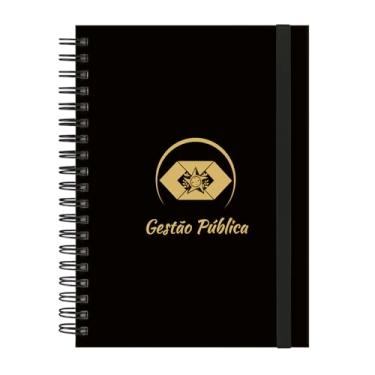 Imagem de Caderno Colegial Plus 12 Matérias Profissões Gestão Pública (Preto e Gold)