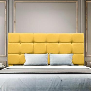 Imagem de Cabeceira Cama Box Solteiro 90 cm Malta em Suede Com Frame - Black Hou