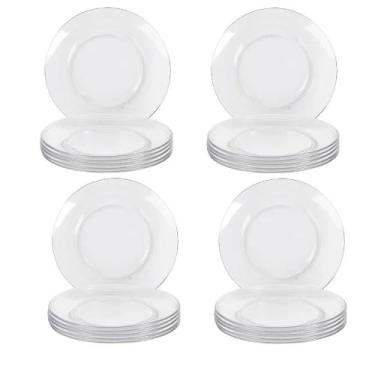 Imagem de Kt c/24 Prato Duralex Astral Sobremesa Vidro Transparente - Nadir Figu