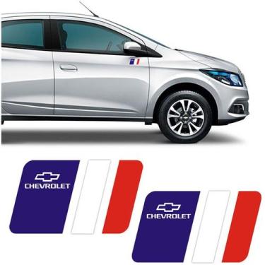 Imagem de Par De Adesivos Bandeira País França Emblema Chevrolet - SPORTINOX, Fi