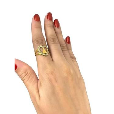 Imagem de Anel Feminino Nossa Senhora Coração - Banhado A Ouro 18K - Tojoia18K