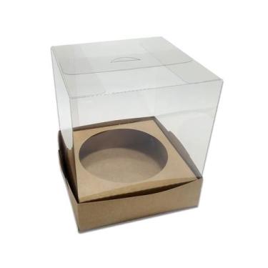 Imagem de Caixa Panetone 250G Kraft 10Und - Embala Cristal