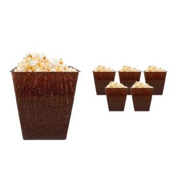 Imagem de Kit 6 Pipoqueira Retrô Fibra Coco Green 2,6L - Bb Store