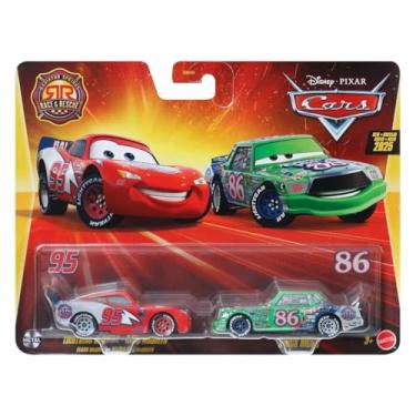 Imagem de Cars Disney Pixar Pack of 2 Metal Cars 1:55 - Radiator Springs Rally Race 200 Lightning Mcqueen & Chick Hicks