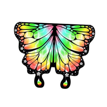 Imagem de oshhni Fantasia infantil de asas de borboleta para meninas, vestido e roupa para festa de aniversário e carnaval, Colorida