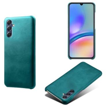 Imagem de Capa para Samsung Galaxy M54 5G,Proteção contra quedas,Casca de volta de cor sólida simples,Design de couro de imitação de plástico-Green