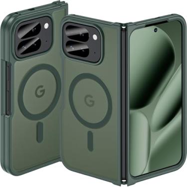 Imagem de Zhendecase Capa magnética para Google Pixel 10 Pro Fold, capa Pixel Fold para carregamento sem fio compatível com MagSafe, agradável à pele e toque suave, capa à prova de choque e queda de grau