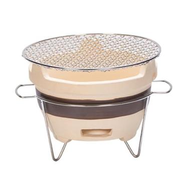 Imagem de Generic Fogão de barro para churrasco, fogão de churrasco ao ar livre, churrasqueira de mesa, churrasqueira a carvão para preparar chá, L