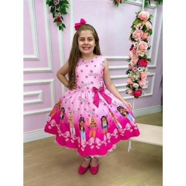 Imagem de Vestido Infantil Temáticos Luxo Roblox Rosa - Fabuloso Ateliê, 4, Rosa