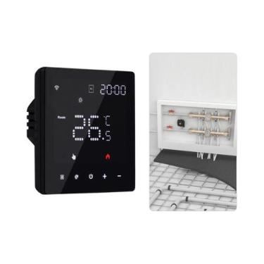 Imagem de Termostato Inteligente WiFi Controlador De Temperatura Programável Par