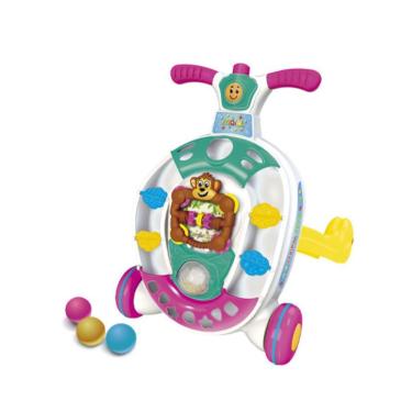 Imagem de Andador Baby Walker Didático de Empurrar Rodas Antiderrapantes Sensorial com Bolinhas Coloridas Maral 