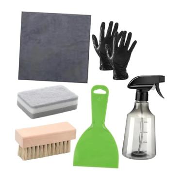 Imagem de ＫＬＫＣＭＳ Kit de limpeza de lápides para cemitérios 7x, ferramenta de limpeza de pedras, luvas profissionais, acessórios, limpador diário multiuso de granito