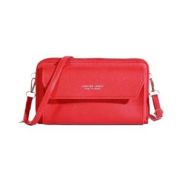 Imagem de Bolsa Transversal Feminina De Verão Pequena Com Dupla Camada Para Celu