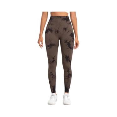 Imagem de Leggings De Ginástica Sem Costura Tie Dye Para Mulheres, Calças Elásti
