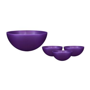 Imagem de Kit 4 Mini Bowl Lilás 240Ml Plástico Premium