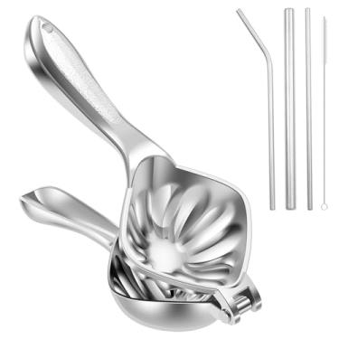 Imagem de Espremedor de limão, espremedor de limão, aço inoxidável, espremedor de limão, espremedor manual de citrinos, suco de frutas compacto para cozinha, bar, restaurante (estilo 2)