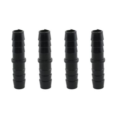 Imagem de HJGarden Conector de mangueira de pagode PP preto de 4 peças de 12 mm adequado para sistemas de irrigação por gotejamento de pequena escala e plantações agrícolas