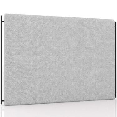 Imagem de Cabeceira Cama Box Casal 140cm Estofada Goya P05 Linho Cinza Claro - L