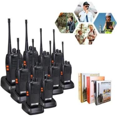 Imagem de Kit 10 Radio Walk Talk Comunicador 16 Ch 12km Baofeng 777s - Radio Com