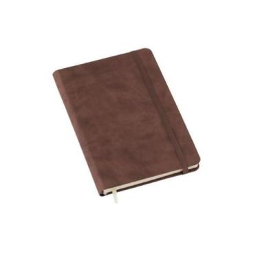 Imagem de Caderneta Sketchbook Tipo Moleskine 14x21cm Sem Pauta - Capa Marrom - 