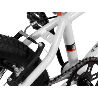 Imagem de Bicicleta Aro 20 Infantil BMX Menino Aros em Aluminio Freio V-Brake Prox Serie 1,Branco Laranja