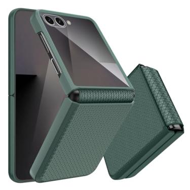 Imagem de Giyer Capa protetora de tela integrada para Samsung Galaxy Z Flip 7 5G, resistente, resistente, à prova de choque, dobradiça, capa protetora rígida de policarbonato com textura elegante para Samsung Z