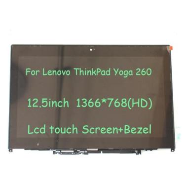 Imagem de Tela sensível ao toque LCD HD de 12,5 polegadas 1366x768 e conjunto de moldura para Lenovo ThinkPad Yoga 260