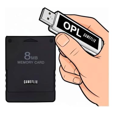 Imagem de Kit PlayStation 2 com Memory Card, OPL e PenDrive 64GB