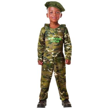 Imagem de Camiseta Infantil Militar Soldado Camuflada 2-4 anos - Resistente e Forte