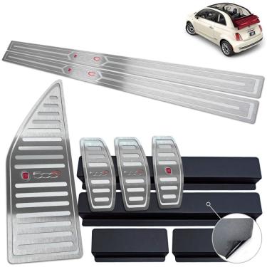 Imagem de Soleira Pedaleira Manual Descanso Prata 500 Cabrio 12 a 2015