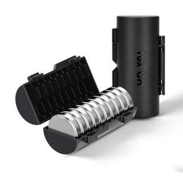 Imagem de KIWIFOTOS (Pacote com 2) CR2032 Coin Cell Battery Case Organizer Comporta 20pcs CR2032 CR2025 CR2016 CR2320 CR2325 CR2330 CR2335 CR2354 CR2412 CR2430 CR2450 Suporte de baterias de botão (bateria não