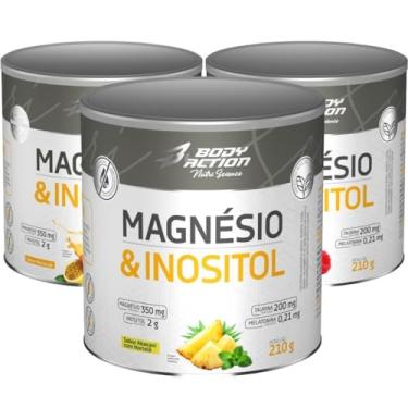 Imagem de Kit 3x Magnésio e Inositol Taurina Melatonina 210g Bodyaction (Único, Variado)