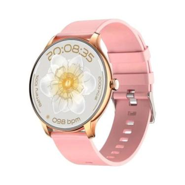 Imagem de Relógio Inteligente Bluetooth Feminino Monitor De Frequência Cardíaca 