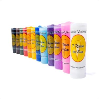 Imagem de Velas Votivas 7 Dias, Kit com 24 Unidades, 200g, Parafina Pura, Coloridas