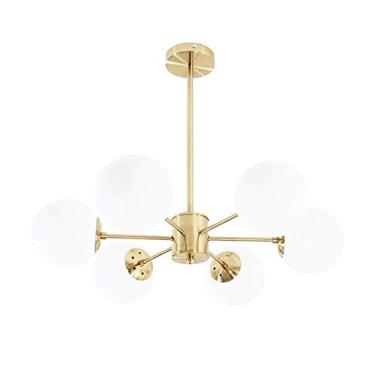 Imagem de Lustre Iluminação 8 Luzes Lustre Luminária de Teto Luminária Pendente de Meados do Século Luminária para Cozinha Sala de Jantar-Ouro 8 Luzes,Ouro,12 Luzes