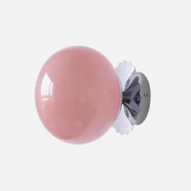 Imagem de Luminária de parede moderna de vidro creme Bauhaus Art Luminária de parede nórdica retrô Luminária de parede de metal com fio Luminária de parede globo de 7 polegadas para quarto infantil Lu