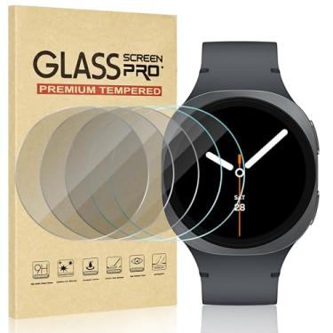 Imagem de Watbro [Pacote com 3 + 2] Protetor de tela de privacidade de 40 mm para Samsung Galaxy Watch 8, vidro temperado, dureza 2,5D 9H, ultrafino, para Samsung Galaxy Watch, antiarranhões, sem bolhas