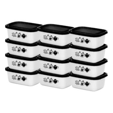 Imagem de Kit 12 Marmitas Porta Mantimentos Potes Vasilhas Plásticas - Ercaplast