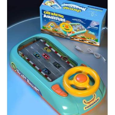 Imagem de Carro de aventura de corrida de brinquedo com volante para crianças co