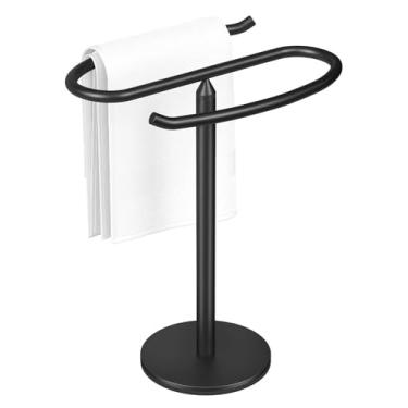 Imagem de Toalheiro autônomo, toalheiro de aço inoxidável, suporte de toalha para banheiro, cozinha, bancada, toalha, prateleira, toalheiro