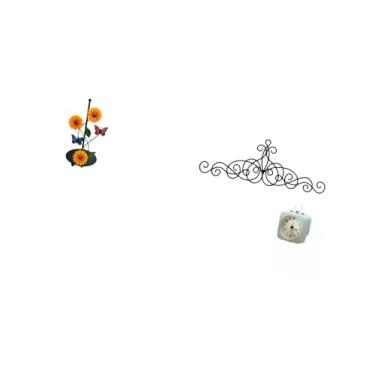 Imagem de Fenteer Suporte de Papel Toalha em Metal com Estampa Floral para Parede, Suporte Vertical Antiderrapante para Lenços de Papel, Decoração para Casa, Pátio, áre