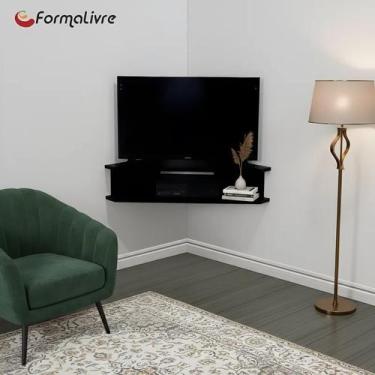 Imagem de Rack Suspenso para TV de até 43" Aparador Bancada Estante de Canto Pre