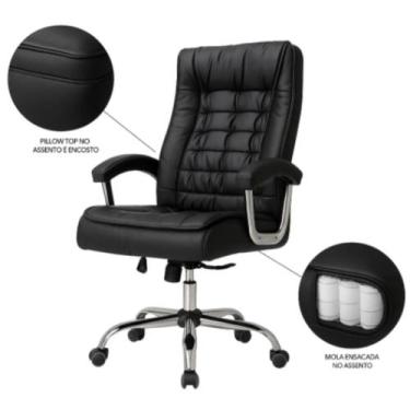 Imagem de Cadeira Presidente Executiva Big Ergonômica 42 Molas - ZKS, Preto