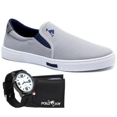 Imagem de Kit Sapatênis Iate com Relógio e Carteira Casual Confort - Polo Joy, 3