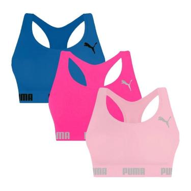 Imagem de Kit 3 Tops Puma Nadador Sem Costura Feminino